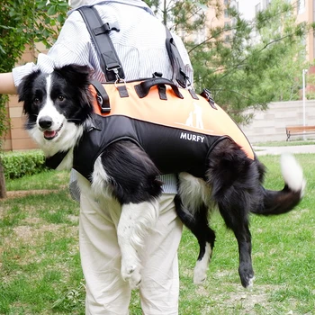 Рюкзак для домашних животных среднего и большого размера, Многофункциональная воздушная сумка, помощь при ходьбе на открытом воздухе, Двойные плечевые ремни, рюкзак для собак-инвалидов