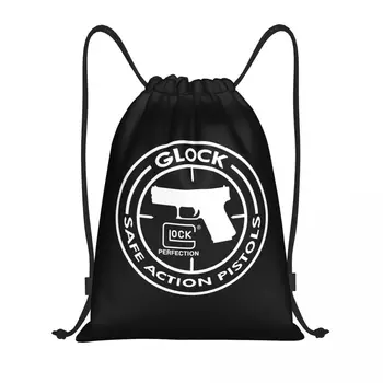 Тактические Спортивные сумки Glock на шнурке Для стрельбы, Мужские Женские Портативные Спортивные сумки для Спортзала, Рюкзаки для хранения покупок