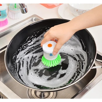 Кухонная щетка для чистки посуды Многоразовые кастрюли чашки хлебница скруббер Очиститель кухонные гаджеты инструмент для мытья Дозатор мыла