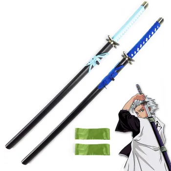 [Забавный] 100 см Косплей аниме Отбеливающее оружие Хитсугая Туширо Катана деревянный меч Костюмированная вечеринка аниме шоу Японский меч самурая