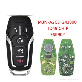 брелок 5 Кнопок Автомобильный Смарт-ключ Keylessgo Remote ID49 902 МГц Брелок Управления для Ford EDGE F150 Lincoln Replacemet Запасной Пульт Дистанционного Управления
