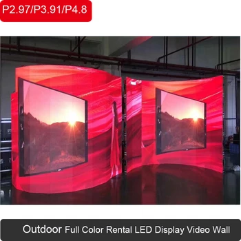 P3.91 Outtdoor Водонепроницаемый этап Светодиодный Дисплей Видеостена SMD 500x1000 мм Полноцветный Рекламный экран Аренда P2.97/P4.81