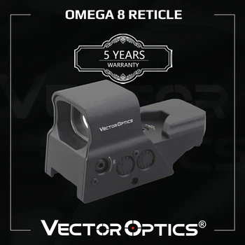 Векторная оптика Omega 1x Tactical Reflex 8 Сетка с красной точкой прицел Американский дизайн высокого качества подходит для.223 AK74 12ga