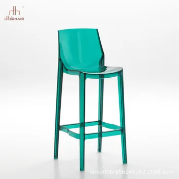 Современный простой прозрачный барный стул OK dibichair, акриловый барный стул с высокой спинкой, барный стул, пластиковый стул