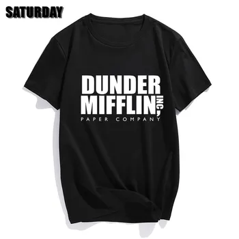 Офисное телешоу DUNDER MIFFLIN PAPER INC, мужская хлопковая футболка для мальчиков и девочек, летняя хлопковая футболка, одежда унисекс