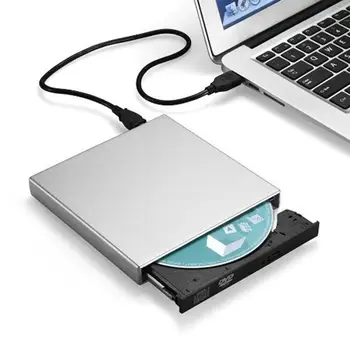 Тонкий внешний оптический привод USB 2.0, DVD-плеер, Портативный писатель, Комбинированный привод, устройство для чтения записей для ноутбуков, Настольный компьютер, ноутбук