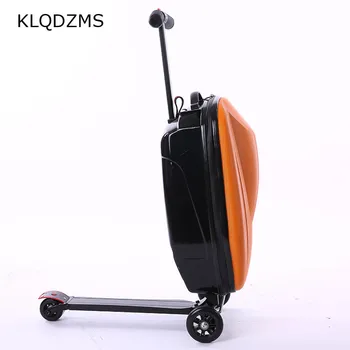 KLQDZMS 20-дюймовые рюкзаки для ПК со скейтбордами, Чемоданы, Самокаты с сумками, Милая креативная тележка на колесиках