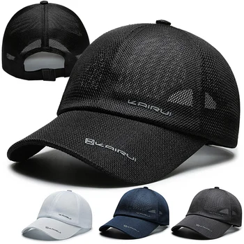 Бейсболки с дышащей сеткой, Мужские быстросохнущие Мужские кепки, Бейсболка Snapback, Спортивная кепка, Защита от солнца, Шляпы для отдыха, Шляпа для папы