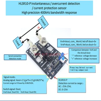 1 шт./лот, модуль датчика защиты от перегрузки по току HLSR10-P, HLSR 10-P LEM, полоса пропускания 400 кГц -25A-25A 62,5 мА/В 