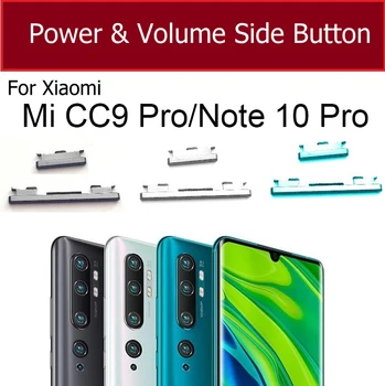 Боковая кнопка Включения Выключения питания и громкости Для Xiaomi Mi CC9 Pro Mi Note 10 Pro Mi Note 10 Lite Клавиша Переключения громкости Питания Запасные Части