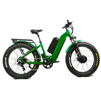 26-дюймовый двойной мотор и аккумулятор с Полной Подвеской Ретро Винтажный Электровелосипед Ebike Dirt Mountain Fat Tire Велосипед Электрический Велосипед для взрослых