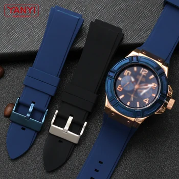 Резиновый ремешок для часов 22 мм Синий цвет Силиконовый резиновый браслет для Guess W0247G3 W0040G3 W0040G7 ремешок для часов бренд спортивный ремешок для часов