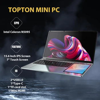 Самый дешевый ноутбук с двойным экраном 11-го поколения Intel N5095 С Процессором Ultraslim 15,6 