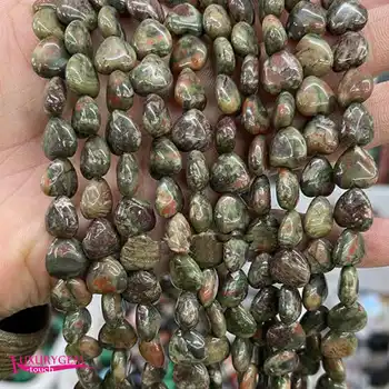 Натуральный Многоцветный камень Агат, Рассыпчатые Бусины, Высокое Качество, 10 мм, Гладкая форма сердца, Аксессуары для ювелирных изделий 