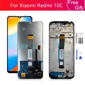 Для Xiaomi Redmi 10C ЖК-дисплей с сенсорным экраном Дигитайзер В сборе с рамкой Для Замены запасных частей для экрана Redmi 10c