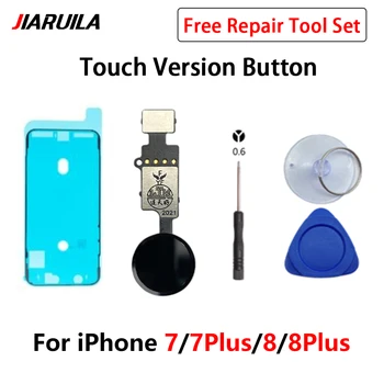 Сенсорная версия Home Button Flex Для iPhone 7 8 Plus ID Home Button Клавиша Меню Сканер отпечатков пальцев Запасные Части