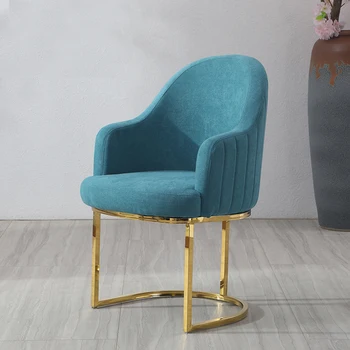 Модный Золотистый Металлический Бархатный стул для переговоров, Офисный диван для приема Гостей, кафе, Обеденный стул, стулья для гостиной, Сад, кабинет