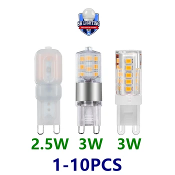 1-10 шт. светодиодный мини-кукурузный светильник G9 AC220V 2,5 Вт 3 Вт супер яркий без стробоскопа хрустальный светильник может заменить 20 Вт 50 Вт галогенную лампу
