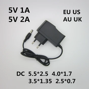 AC 100-240 В DC конвертер adapte 5V 1A 2A 3A EU US AU UK зарядное Устройство Штекер Импульсный Источник Питания Адаптер питания Различные штекеры постоянного тока