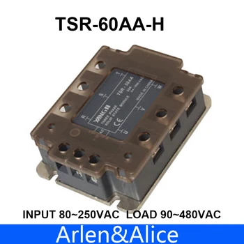 60AA TSR-60AA-H Трехфазный высоковольтный тип SSR входной сигнал 80 ~ 250VAC нагрузка 90-480VAC однофазное твердотельное реле переменного тока