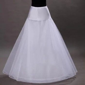 Высококачественная Нижняя юбка A Line с 1 обручем, 2-слойная Нижняя юбка Cerceau, Свадебные Кринолины для Свадебного платья В наличии