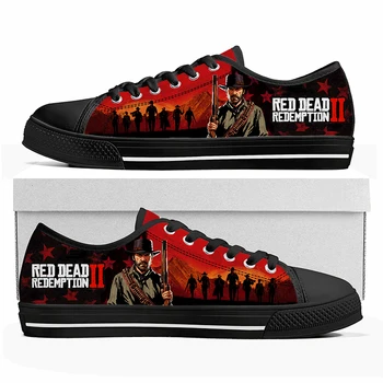Red Dead Redemption 2 Кроссовки с низким Берцем Мужские Женские Подростковые Парусиновые Кроссовки Высокого Качества Повседневная Обувь На Заказ Индивидуальная Обувь
