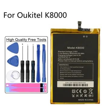 Новый Оригинальный аккумулятор K8000 для Oukitel K8000 8000 мАч, высококачественная замена телефона большой емкости Bateria + инструменты