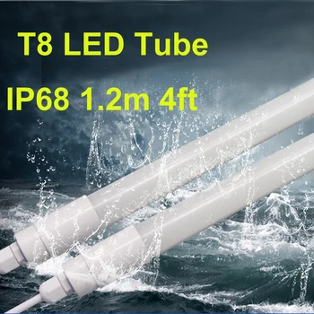 10шт 1,5 м 1,2 м 4 фута 5 футов T8 Led Tube Light Bar Light Водонепроницаемый IP68 22 Вт 18 Вт 13 Вт 9 Вт 30 см 60 см 90 см Светодиодный светильник для холодной комнаты