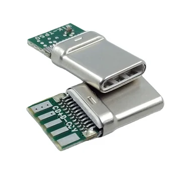 2шт USB 3.1 Type-C PD 20 Вт Разъем 5Pin Штекерная розетка Адаптер для Пайки проводов и кабелей С поддержкой Высокого тока печатной платы