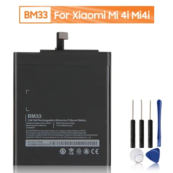 Сменный аккумулятор телефона BM33 для Xiaomi Mi 4i Mi4i 3120 мАч с бесплатными инструментами