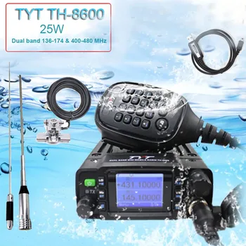 TYT TH-8600 Мини-радио IP67 Водонепроницаемое Двухдиапазонное 136-174 МГц/400-480 МГц 25 Вт Любительское Автомобильное Радио TH8600 Woki Toki + USB-кабель