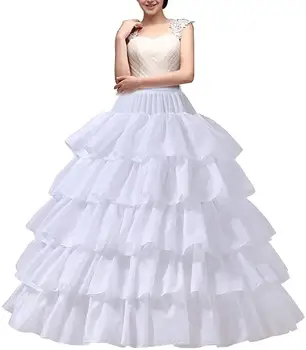 Последний Образ Нового Поступления, Женская Свадебная Нижняя юбка с 4 Обручами, Пышное Бальное платье