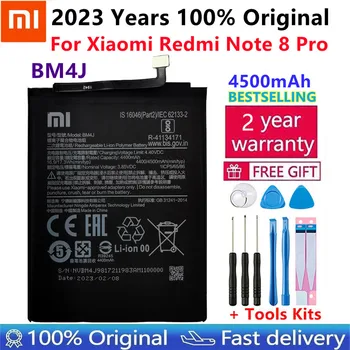 2023 Года 100% Оригинальный 4500 мАч BM4J Аккумулятор Для Xiaomi Redmi Note 8 Pro Note8 Pro Подлинная Замена Аккумулятора Телефона Бесплатные Инструменты