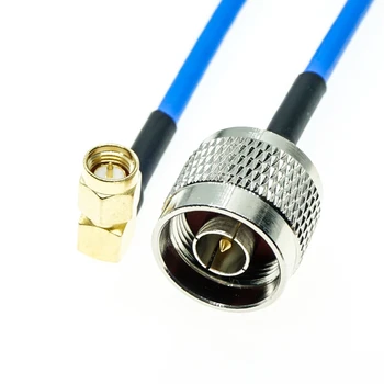 Штекерный разъем SMA под прямым углом к N RG405 RG-405 Полугибкий коаксиальный кабель 0,086 