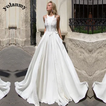 YOLANMY 6 Изысканных Свадебных платьев Русалки Для женщин 2023 Bride Brautmode Аппликации Vestidos De Novia