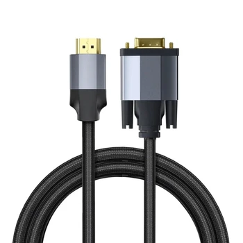 Кабель, совместимый с HDMI-VGA, кабель для видео-конвертера 1080P от мужчины к мужчине VGA, адаптер VGA для настольного ноутбука, монитора ПК