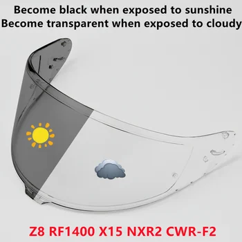 Фотохромный козырек для SHOEI RF1400 RF-1400 NXR2 CWR-F2 Z8 CWR-F2R X15 X-15 X-Fifteen X-SPR Pro с Автохромными линзами, Защитный шлем