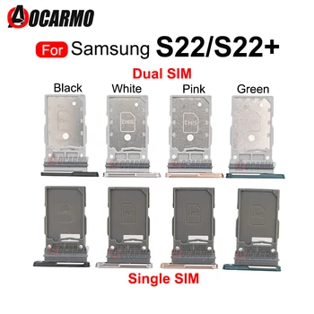 Одна двойная SIM-карта для Samsung Galaxy S22 Plus S22 + Sim-лоток, держатель для карт памяти, запасные части