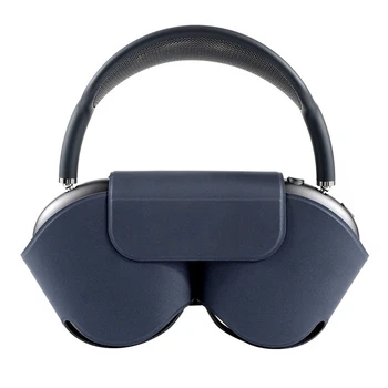 Для гарнитуры Airpods Max Высококачественная Удобная сумка для наушников из искусственного силикона, защитный чехол от царапин, темно-синий