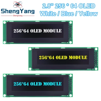 2,8 Дюймовый OLED-дисплей 256*64 25664 Точек Графический ЖК-модуль Экран Дисплея LCM Экран SSD1322 Поддержка Контроллера SPI Для Arduino