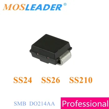 Mosleader SS24 SS26 SS210 SMB 3000 шт. SR240 SR260 SR2100 DO214AA 2A 40 В 60 В 100 В Шоттки Сделано в Китае Высокое качество