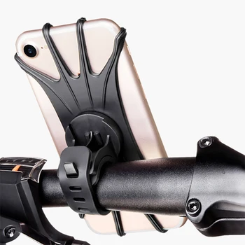 Силиконовый держатель для телефона Мотоцикла, 360-градусный держатель для мобильного телефона, подставка для велосипеда, Защита от падения, GPS-зажим, кронштейн, Аксессуары
