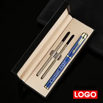 Роскошные Металлические Гелевые ручки В подарочной коробке с Пользовательским логотипом, офисные и школьные принадлежности, Подарочная коробка для бизнеса, Упаковка, Роликовая ручка стационарная