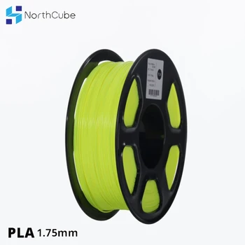 Нить PLA для 3D-принтера NORTHCUBE 1,75 мм для 3D-принтеров, 1 кг (2,2 фунта) +/- 0,02 мм флуоресцентно-желтого цвета