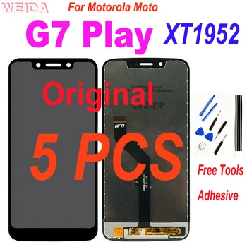 5 ШТ. Оригинальный ЖК-дисплей Для Motorola Moto G7 Play G7Play XT1952 ЖК-дисплей с Сенсорным экраном и Цифровым Преобразователем в Сборе для 5,7 