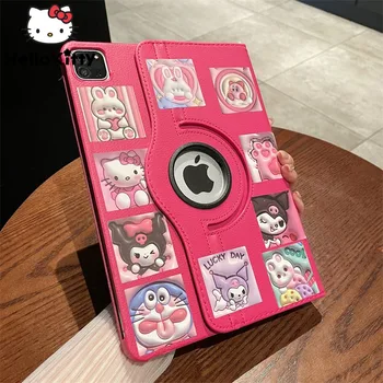 Sanrio Hello Kitty Y2k DIY Ipad Чехол Для 10,2-Дюймового планшета Apple Air 4 5 Чехол для iPad Pro с Вращением на 360 Градусов Кожаный Чехол для iPad Mini 6 5