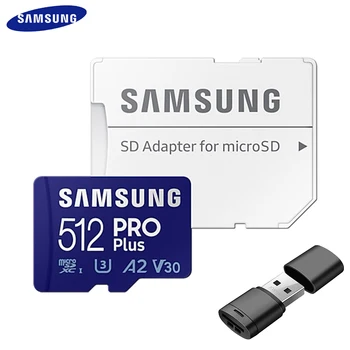 Карта памяти SAMSUNG PRO Plus 128 ГБ U3 4K V30 Micro SD Карта 256 ГБ 512 ГБ 160 МБ/с. Класс 10 A2 Microsd SDXC TF Карта UHS-I Micro SD