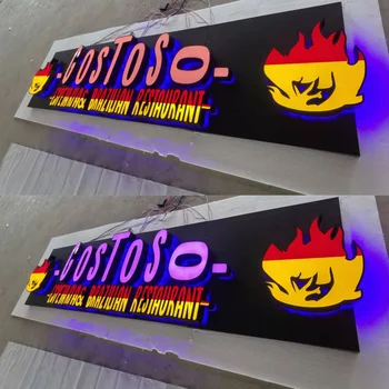 Наружные водонепроницаемые двухсторонние бизнес-вывески с подсветкой, буквы на светодиодных каналах с подсветкой для названия логотипа магазина