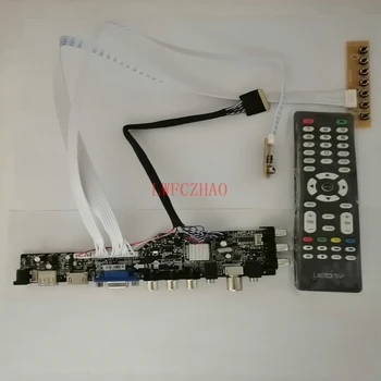 Комплект мониторов DVB-T DVB-C LP156WH3 LP156WH3-TLS1 ЖК-светодиодный экран HDMI + VGA + USB + TV Digitals Плата контроллера Драйвер 1366x768 40 контактов