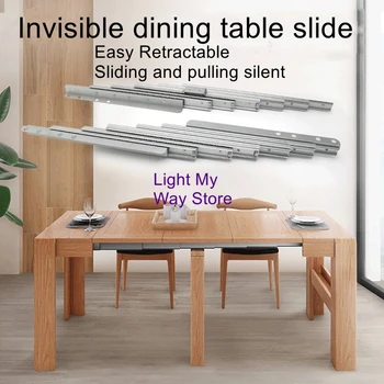 Невидимый обеденный стол телескопическая направляющая из алюминиевого сплава многофункциональная складная выдвижная горка для обеденного стола